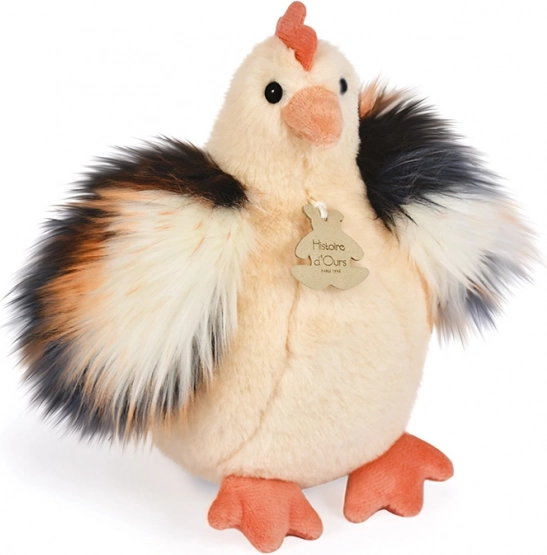 Peluche de gallinita beige 20 cm Doudou Histoire d'Ours
