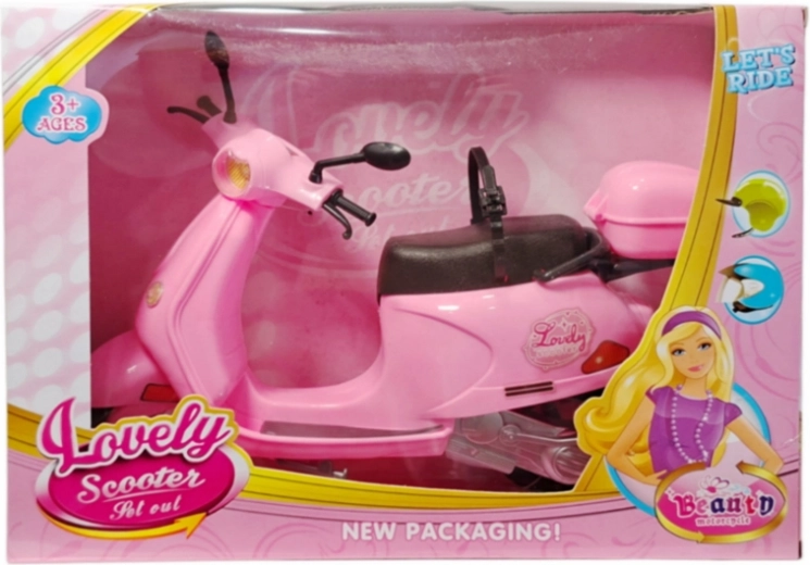 Scooter rosa para muñecas