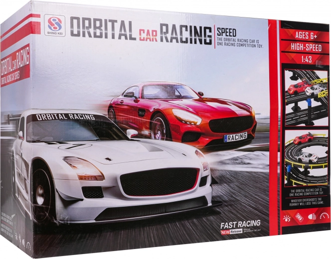 Mega pista de carreras R/C 1:43 con dos coches