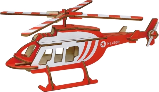 Woodcraft rompecabezas 3D de madera helicóptero de transporte