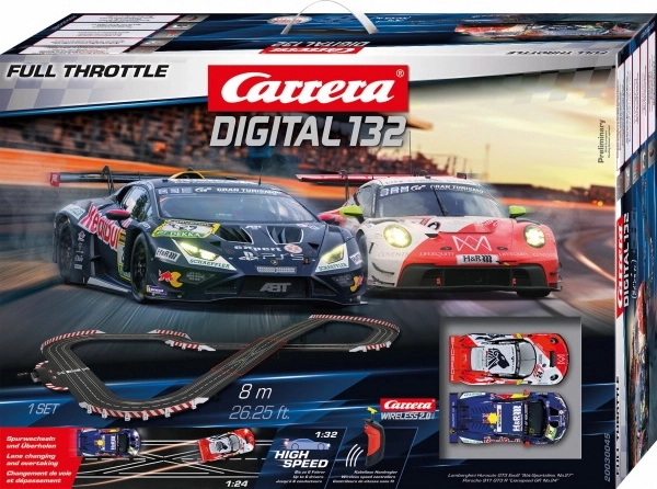 Pista de carreras Carrera Digital 132 Full Throttle de 8 m