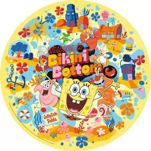 Puzzle redondo Ravensburger Bob Esponja Pantalones Cuadrados 500 piezas