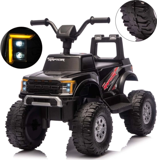 Coche eléctrico infantil Milly Mally Ford F-150 Raptor negro