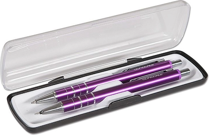 Set de regalo Concorde Ring – bolígrafo y portaminas, morado