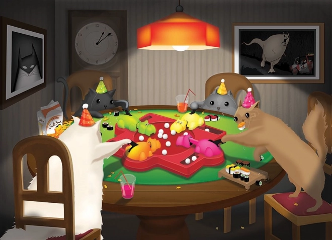 Puzzle Gatos jugando 1000 piezas de COBBLE HILL