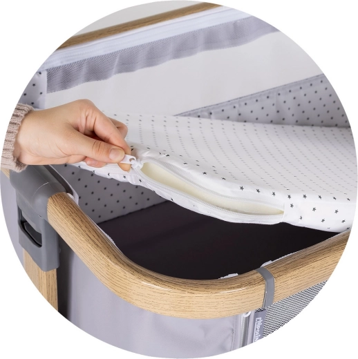 Práctico colchón con funda extraíble