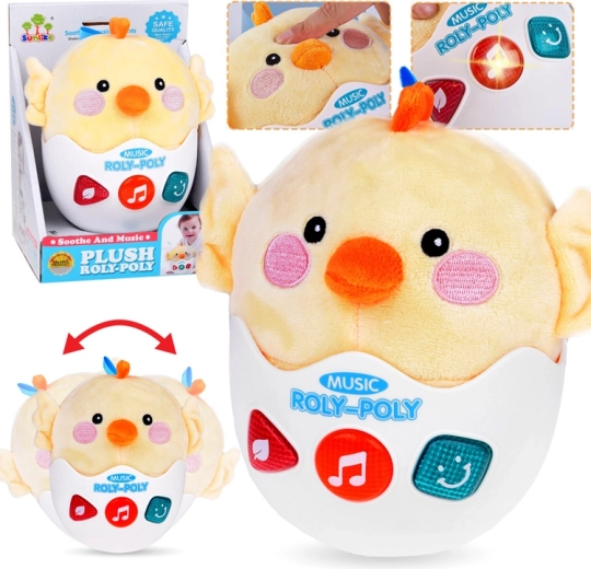 Pollito musical mecedor con melodías, luz y sonidos