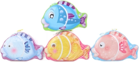 Hucha metálica con forma de pez con candado