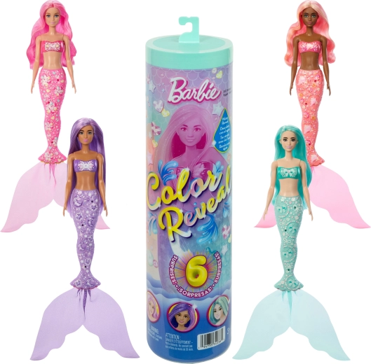 Barbie Color Reveal sorpresa – sirena con accesorios