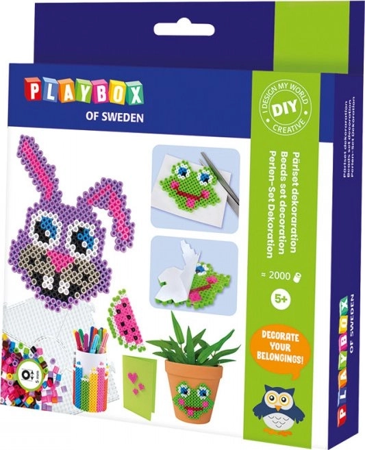 PLAYBOX Cuentas para planchar Set con motivos Conejo y Rana