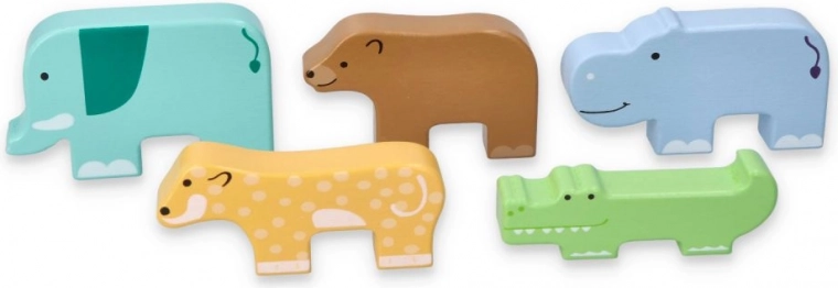 Figuritas de madera de colores