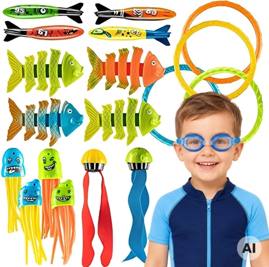 Woopie set de juguetes de buceo para piscina – 20 uds.