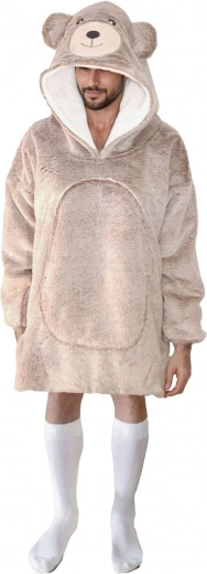 Manta ponible calentita con capucha COZY NOXXIEZ oso para adolescentes y adultos