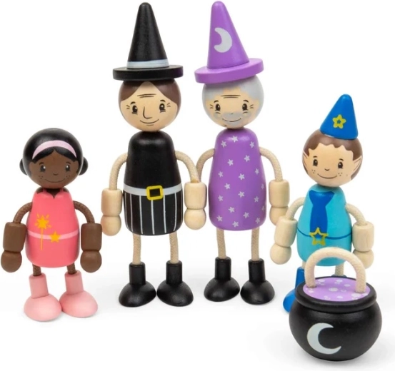 Bigjigs Toys set de muñecas para casa de muñecas: seres de cuento de hadas