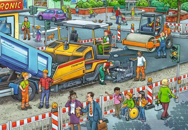 Trabajos viales realistas