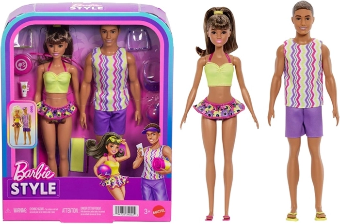 Barbie y Ken – set de muñecas de playa con accesorios