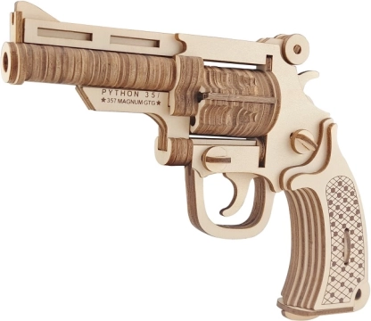 Woodcraft rompecabezas 3D de madera revólver