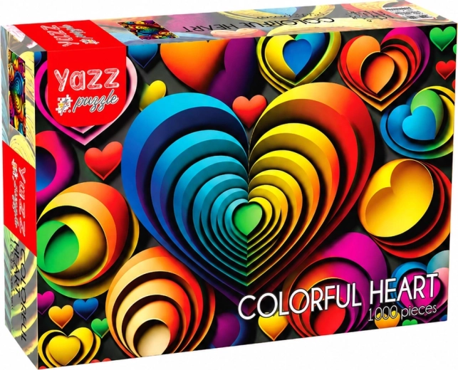 Puzzle YAZZ Corazones coloridos de 1000 piezas