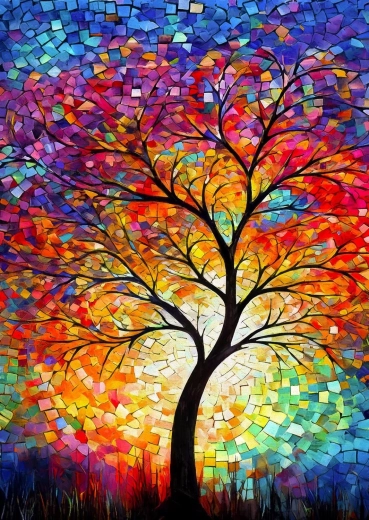 Puzzle Enjoy árbol de la vida otoñal 1000 piezas