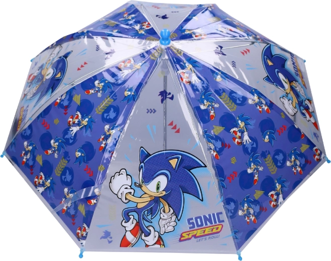 Paraguas infantil transparente Sonic Rainy Days, azul