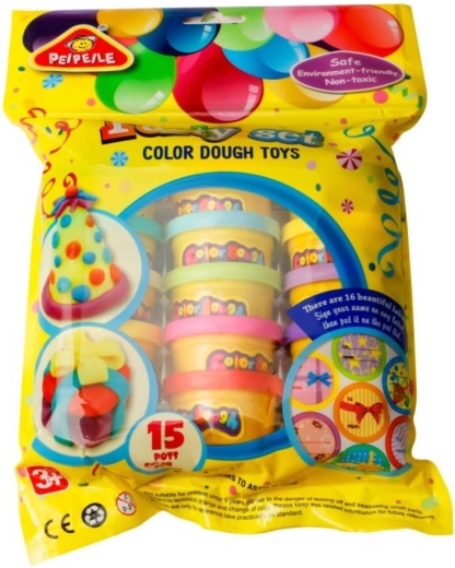 Plastilina de colores grande: set creativo para fiesta de 15 vasitos