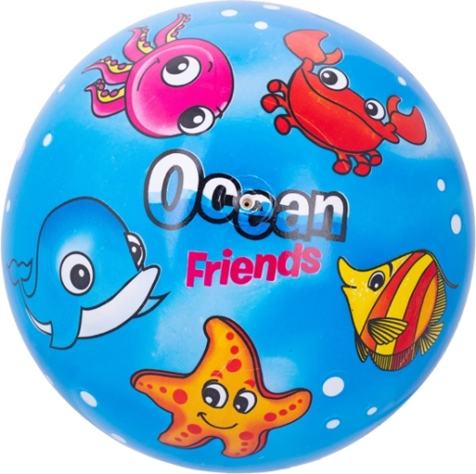 Pelota de goma con diseño de animales marinos de 23 cm