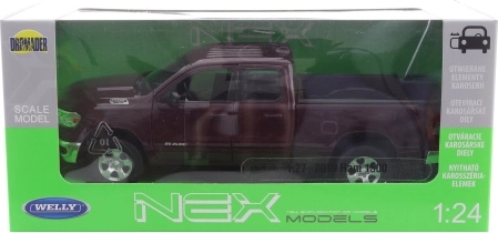 Modelo de coche Ram 1500 de metal y plástico 1:24