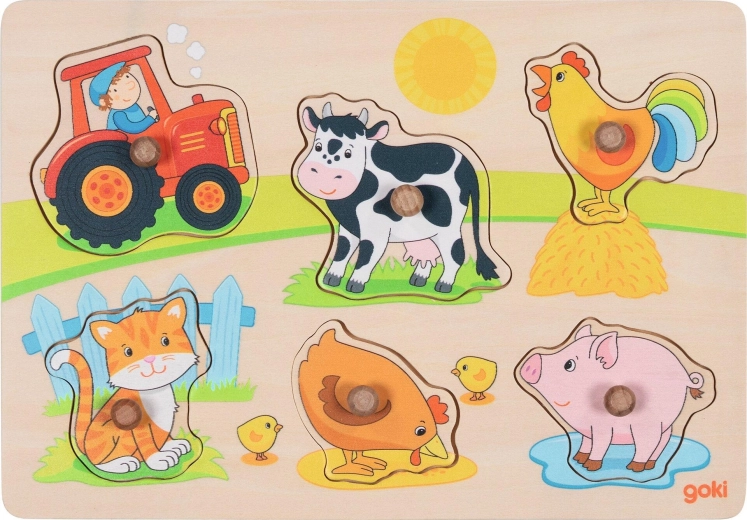 Puzzle encajable granja - 1 pieza
