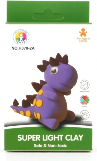 Dinosaurio de plastilina ligera para niños