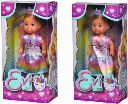 Muñeca Evi Love Hada Unicornio con alas 12 cm