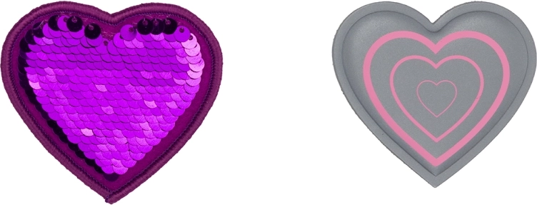 Insignias intercambiables BAAGL Baaglies – corazón, 2 uds.