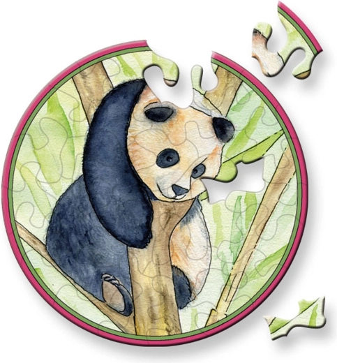Puzzle redondo Curiosi Picoli Panda de 33 piezas