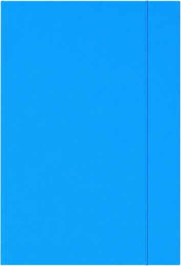 Carpeta de cartón con goma A4+ lacada azul 300 g/m²