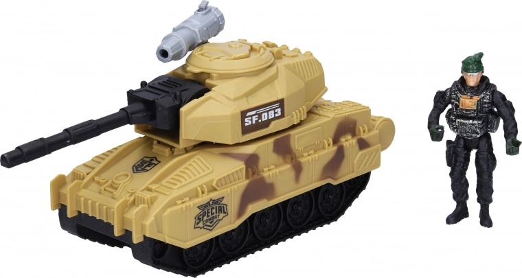 Tanque con figura de 25 cm