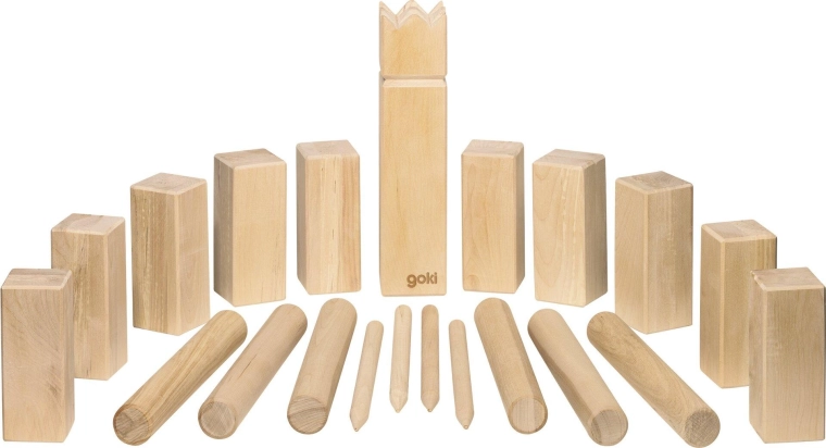 Kubb – juego vikingo al aire libre en bolsa de algodón