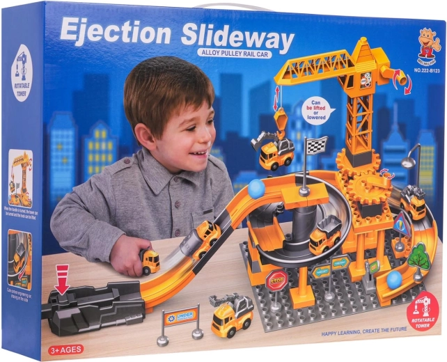 Set de construcción de obra con cochecitos y accesorios