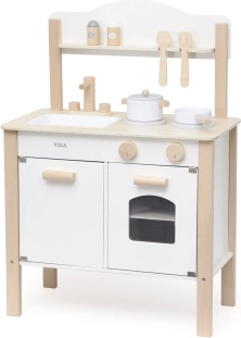 Cocina infantil moderna de madera – blanca