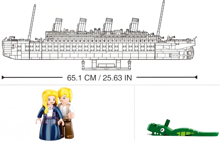 Imponente longitud de 65 cm y acabado detallado