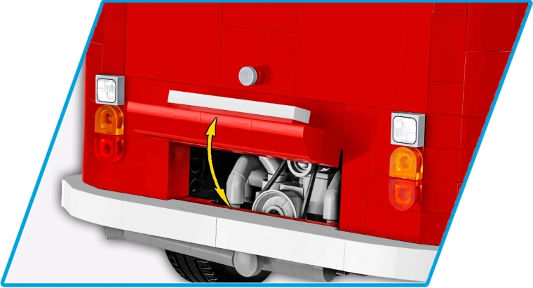 Partes abatibles y motor detallado