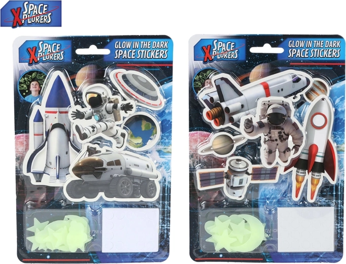 Pegatinas luminosas para habitación Space Xplorers – motivos espaciales, 21 uds