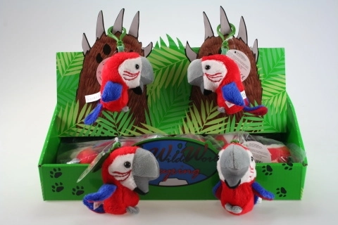 Loro de peluche – llavero de 8 cm