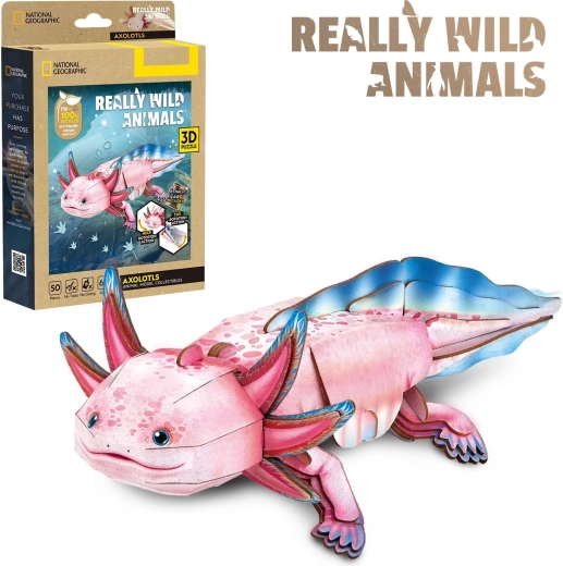 CubicFun puzzle 3D National Geographic: Ajolote, 50 piezas