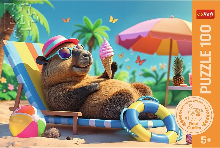 Puzle TREFL Relax al estilo capibara 100 piezas 5+