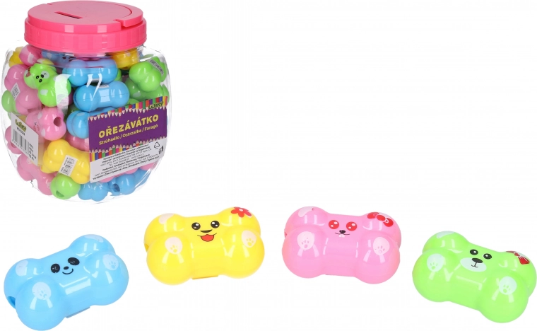 Sacapuntas con forma de hueso para un lápiz