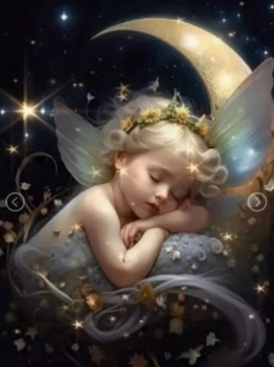 Pintura con diamantes Ángel dormido 30 × 40 cm