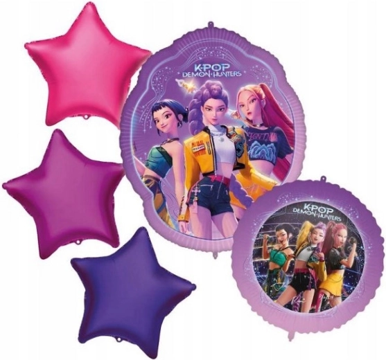Globos de foil K-POP Demon Hunters, set de 5 uds.