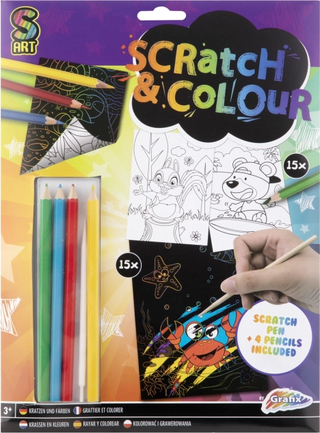 Set de rascar y colorear A5 para niños