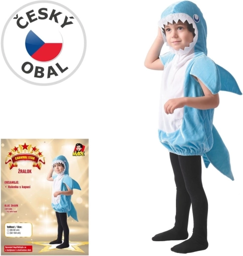 Disfraz infantil de tiburón para carnaval, 80–92 cm