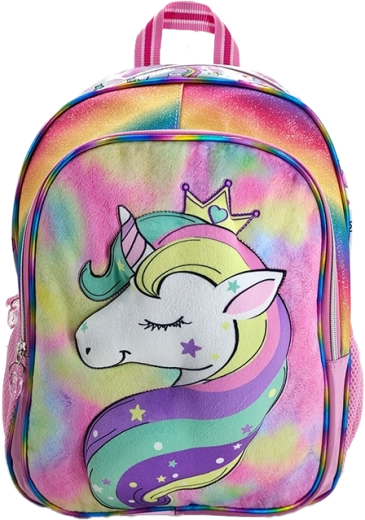 Mochila arcoíris con unicornio 40,5 cm