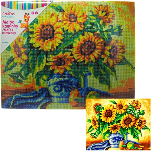 Pintura con diamantes Girasoles 40 × 50 cm